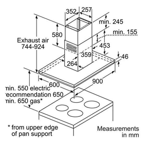 ,,بوش,هود,bosch,DIB09E850B