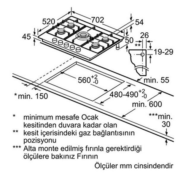 ,,بوش,صفحه گاز,bosch,PCR715F90E
