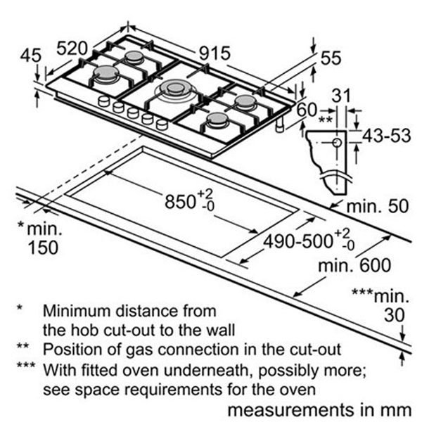 ,,بوش,صفحه گاز,bosch,PCR915B91E